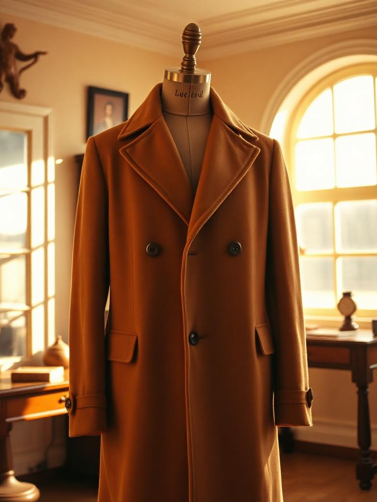 Massimo Dutti — Camel Wool Overcoat